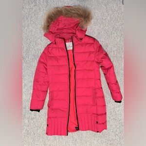 Moncler Red Puffer Coat